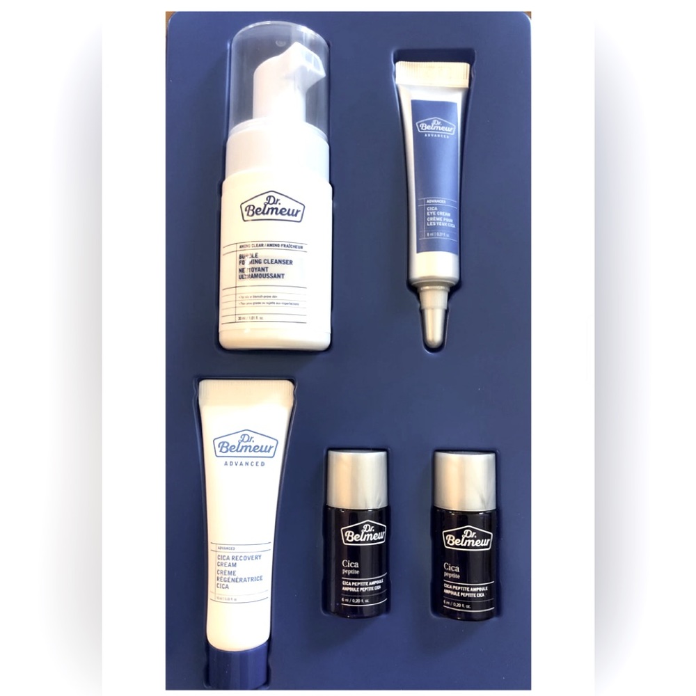 NIB Dr Belmeur 5 pc Travel Skin Care Kit The FACE SHOP K Beauty